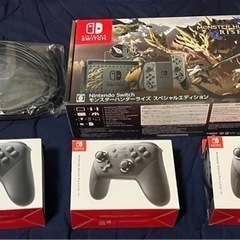 Nintendo Switch 本体　純正プロコン3個セット　モ...
