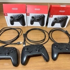 Nintendo Switch 本体　純正プロコン3個セット　モンハンライズエディションの画像