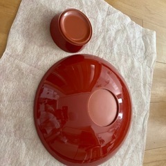 大盃・朱塗 30cm 日本舞踊小道具・祝い事の画像