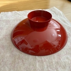 大盃・朱塗 30cm 日本舞踊小道具・祝い事の画像