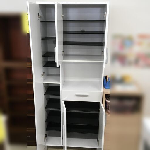 J3321 美品 ニトリ NITORI サンレモ2  シューズラック シューズボックス  鏡面付シューズラック 新品参考価格39,900円 クリーニング済み