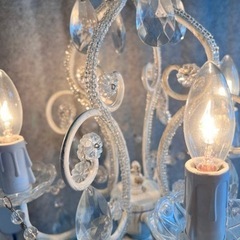 シャンデリアランプ4灯WH（白熱球付属）