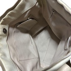 【良品】フェラガモ　ハンドバッグ　ヴァラリボン　レザー　キャンバス　ベージュの画像