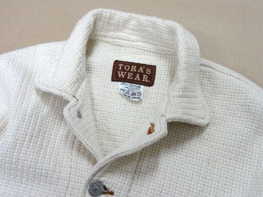 TORA'S WEAR Gジャン風デザイン コットンジャケット ヘビーウェイト 日本製 アイボリー 生成り 札幌市 中央区 南12条