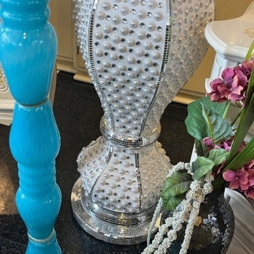フラワーベース フラワースタンド 花瓶 ストーン パール キラキラ シルバー ウェディング フラワー 花