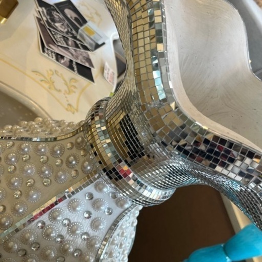 フラワーベース フラワースタンド 花瓶 ストーン パール キラキラ シルバー ウェディング フラワー 花