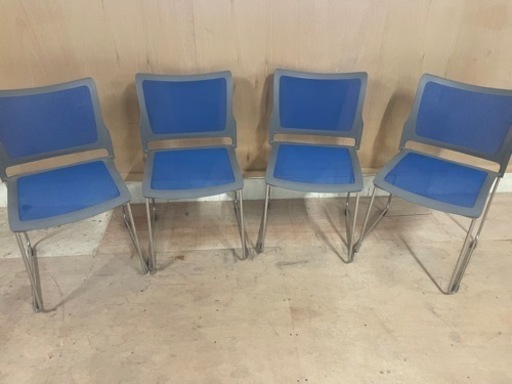 012502 オフィス　イス　4脚セット