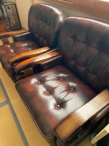 【アンティーク】 1人掛けソファー 2脚まとめ売り
