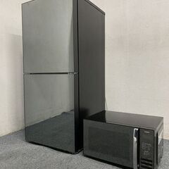 高年式!2023年製! ツインバード/TWINBIRD ミラータイプ 電子レンジ 冷蔵庫 2点セット 中古家電 店頭引取歓迎 R7780