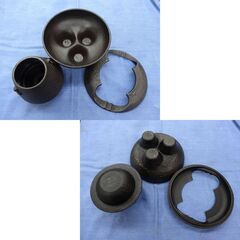 南部鉄器 三厳堂 茶釜 風炉 蓋欠品 伝統工芸品 昭和 インテリア 西岡店の画像