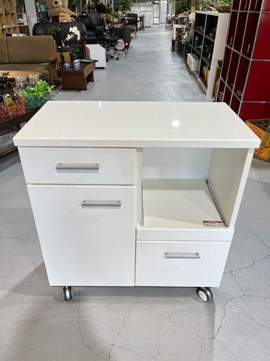 商談中☆NITORI☆ ニトリ レンジボード ロータイプ W79.5cm ホワイト