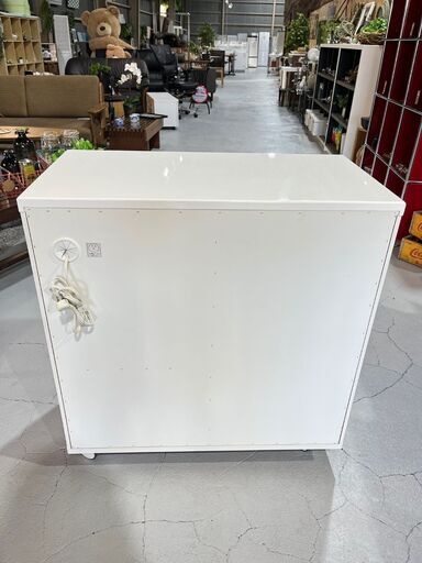 商談中★NITORI★ ニトリ レンジボード ロータイプ W79.5cm ホワイト キッチンカウンター キッチン収納 省スペース