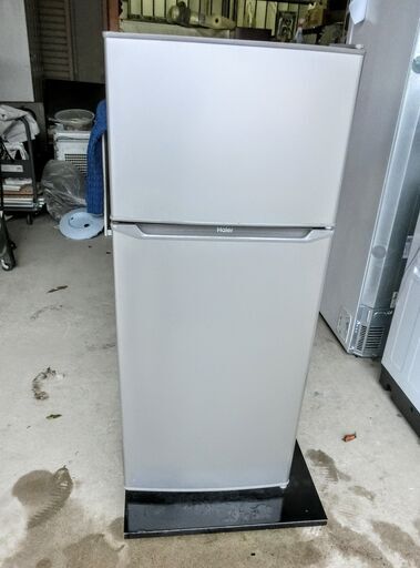 Haier 2ドア冷蔵庫 JR-N130A 2019年製 通電確認済み ブラック 強化ガラストレイ 耐熱天板 スリムボディ コンパクト