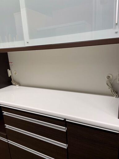 レンジボード　食器棚　松田家具　木製　ソフトクローズ　スライド扉　貝塚　二色浜　クリーニング済み