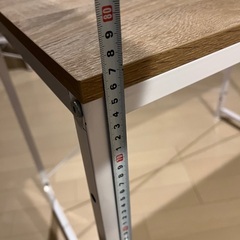 木目調デスク ホワイトの画像