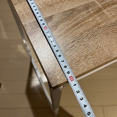 木目調デスク ホワイトの画像