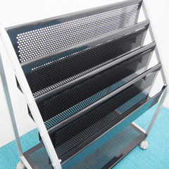 マガジンスタンド ブックシェルフ 販促 キャスター付 新品４万円程度 W750×D400×H935 (CA41)の画像