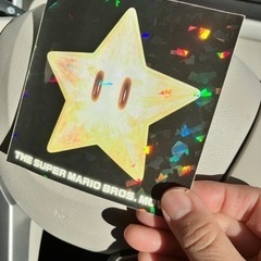 美品　スーパーマリオ　スター　シール　ステッカー