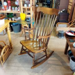 飛騨家具 ロッキングチェア ヒダ・ダイネット 揺り椅子 昭和レト...