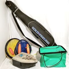 ∞ 釣り具周辺器具6点まとめセット ロッドケース・鮎ボート・スカ...