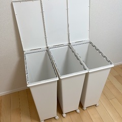 クード　ゴミ箱 3個セット　ホワイトの画像
