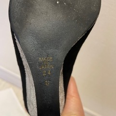 黒　スエード　パンプス　（DIANA）　24.0㎝の画像
