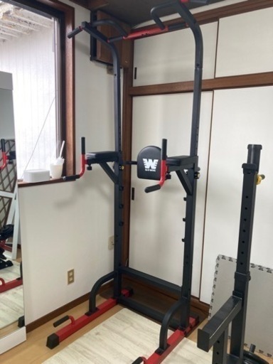 懸垂マシン バーウィング 懸垂マシン赤 ぶら下がり健康 筋トレ