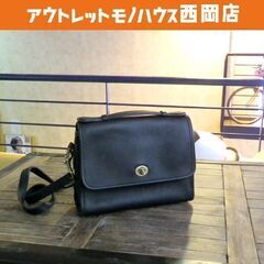 コーチ 9870 2WAYショルダーバッグ ハンドバッグ レザー 黒 COACH
