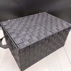 (M-2504IN15)◆収納ボックス◆3点◆W29cm×D39cm×H19cm◆ブラウン×ブラック◆の画像