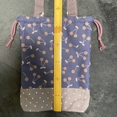ハンドメイド　巾着タイプ上履き入れの画像