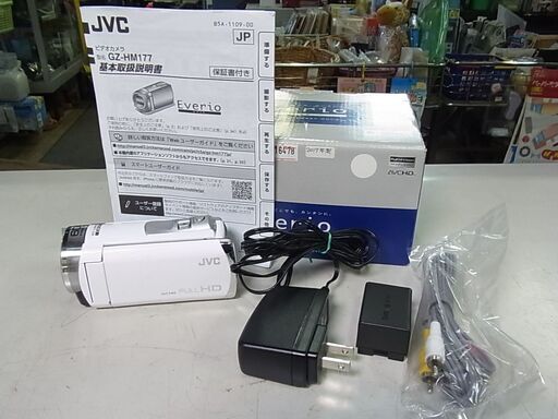 ビデオカメラ　JVC　ケンウッド　Everio　エブリオ　GZ-HM177　ホワイト　2017年製