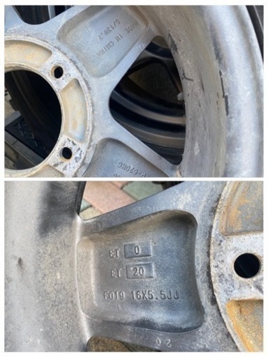 中古　ジムニータイヤホイル　グラントレックmt2 7.00r16