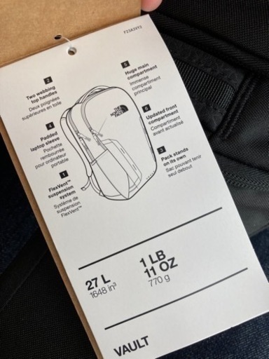新品　ノースフェイス　リュック　27Ｌ　ヴォルト