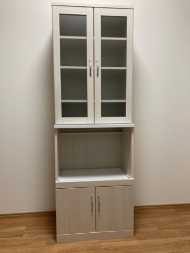 【値下げ！】食器棚(下段レンジ台付き) ニトリ ブリエ