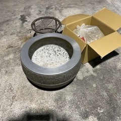 火鉢　五徳　灰　セットの画像