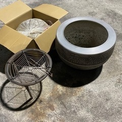 火鉢　五徳　灰　セットの画像
