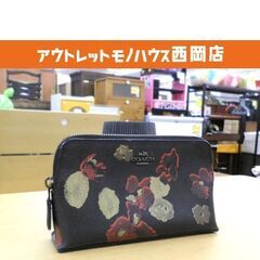 コーチ 化粧ポーチ ハーフトーン フローラルプリント 花柄 CO...