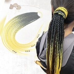 【新品】#B11BR ブレイズ　ポニーテール　ヘアゴム　三つ編み...