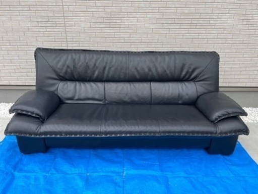 極美品・配送込‼︎  冨士ファニチア 3人掛け革ソファ 定価40万以上