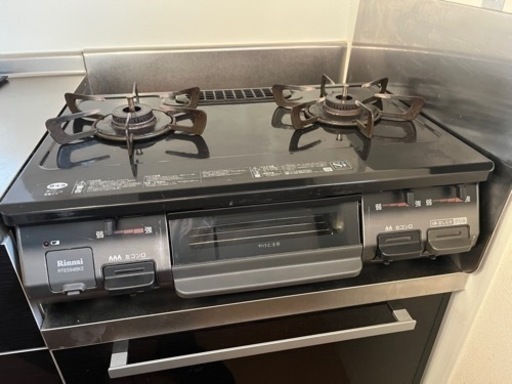 【2019年製】リンナイ　グリル付きガスコンロ　RTE594BK2L