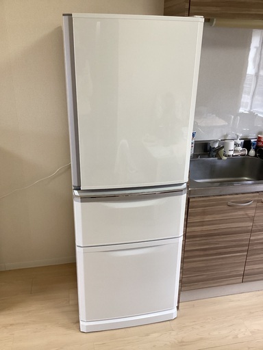 ＜まもなく締切＞　3ドア冷蔵庫 三菱335L 2019年製 自動製氷付き　引取り希望