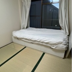 シングルベット　ikea NORDLI ノールドリ フレーム＆マ...