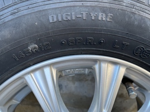 お取引中:軽トラ・軽バン アルミホイール 12インチ4.0J +42 おまけタイヤ 145 r 12 6PR 
