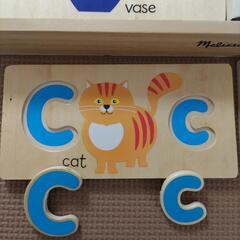 ⭐美品⭐ 木製  はめこみパズル 英語アルファベッドの画像