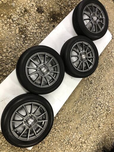 ☆彡軽自動車用アルミホイール+タイヤ４本セット!!!14インチ!!155/65-14!!!ほとんどの軽自動車に適合します。スタッドレスタイヤではありません。。。①