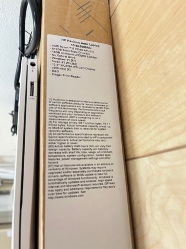 HP Pavilion Aero-13 be2008AU セラミックホワイト