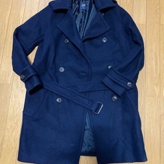 GAPウール混トレンチコート　XSサイズ　ネイビー色