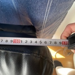 決まりました。ソファ   三人掛け　黒の画像