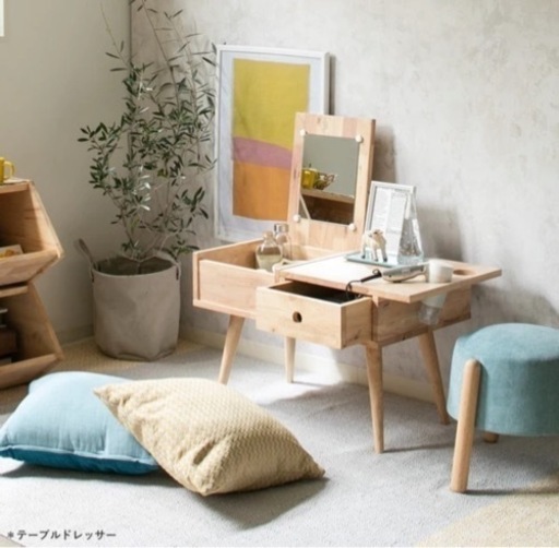 天然木をふんだんに使ったナチュラルシリーズ ＜組立家具/テーブルドレッサー＞