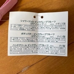 【新品未使用】THE BODYSHOPピンククレープフルーツポーチセットの画像